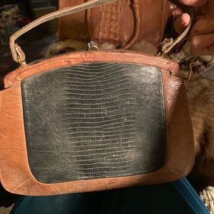Lizard bag clutch